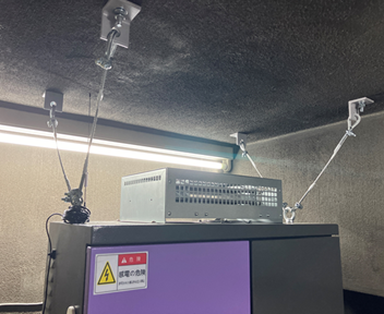 耐震対策:制御盤転倒防止ワイヤー